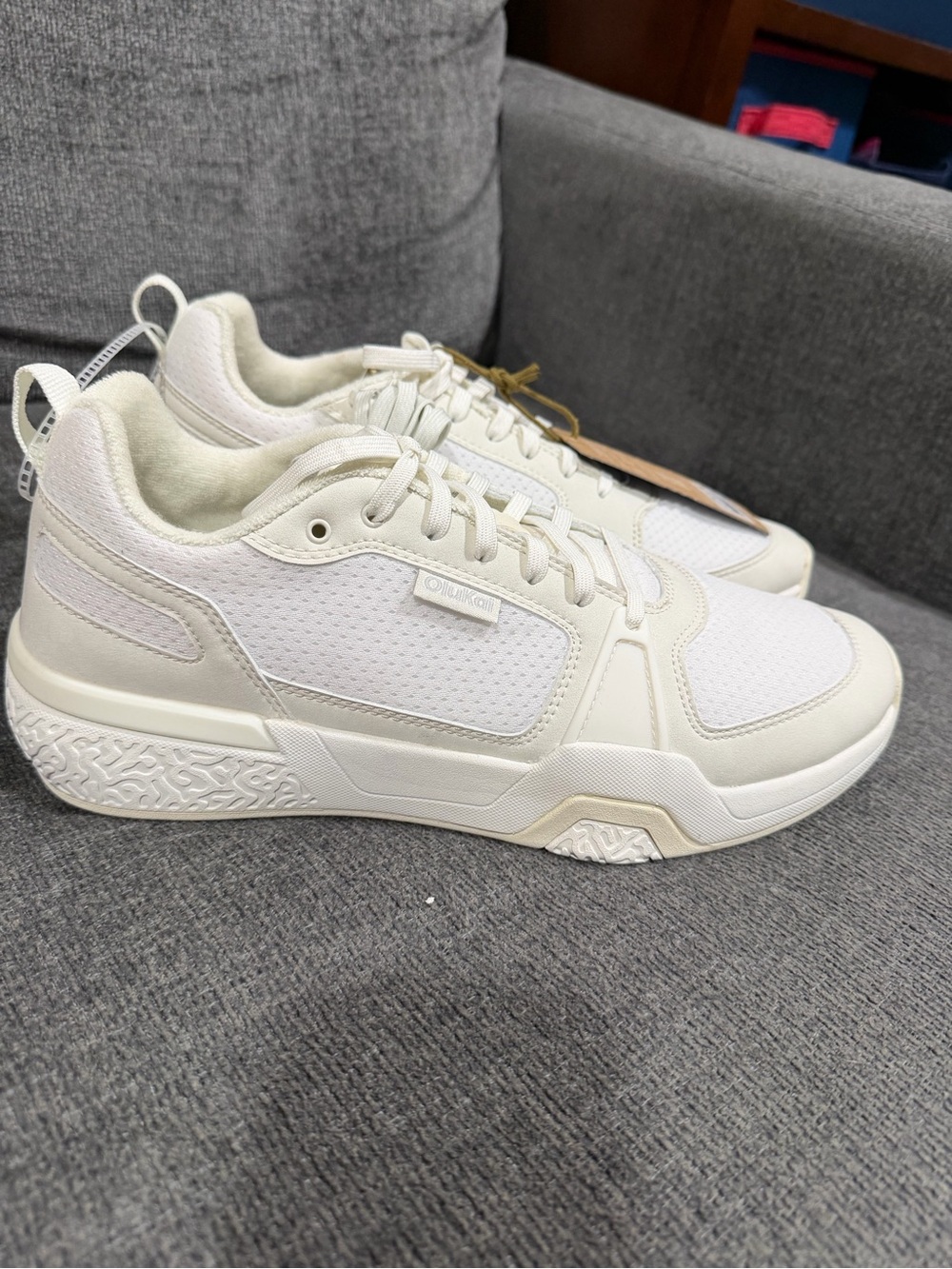 Olukai Anau Pickleball Sneakers Shoes Bright White Bright White Men's 9.5 11.5